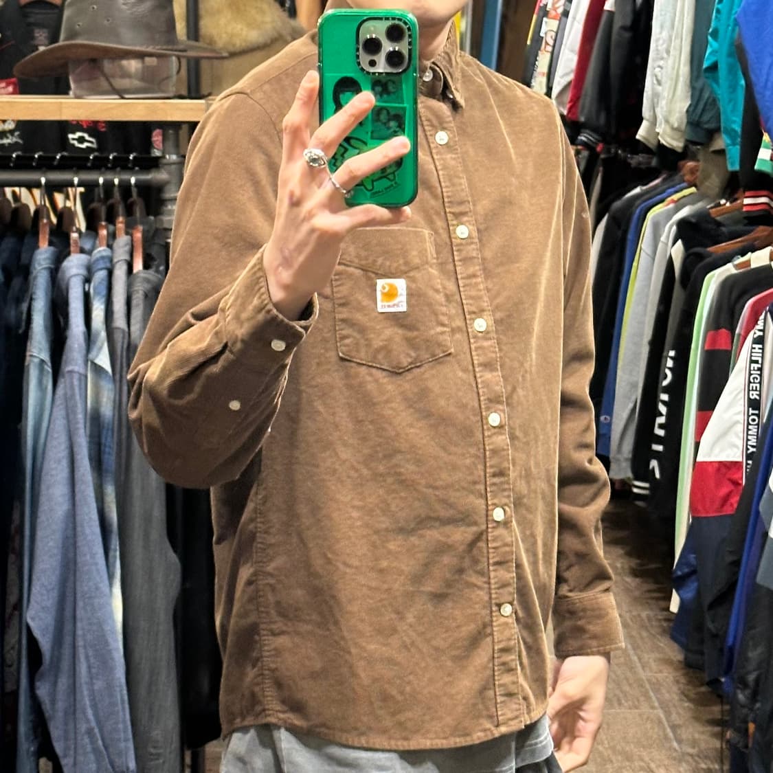 [HI] 칼하트 코듀로이 셔츠 브라운 상품이미지4