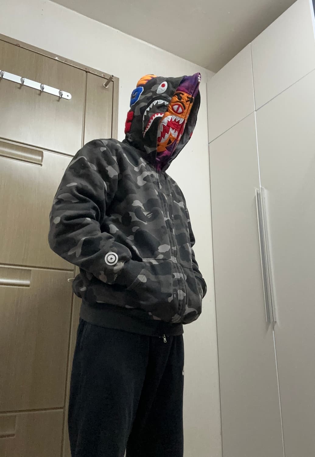 베이프 BAPE 카모 샤크 후드집업 XL 상품이미지7