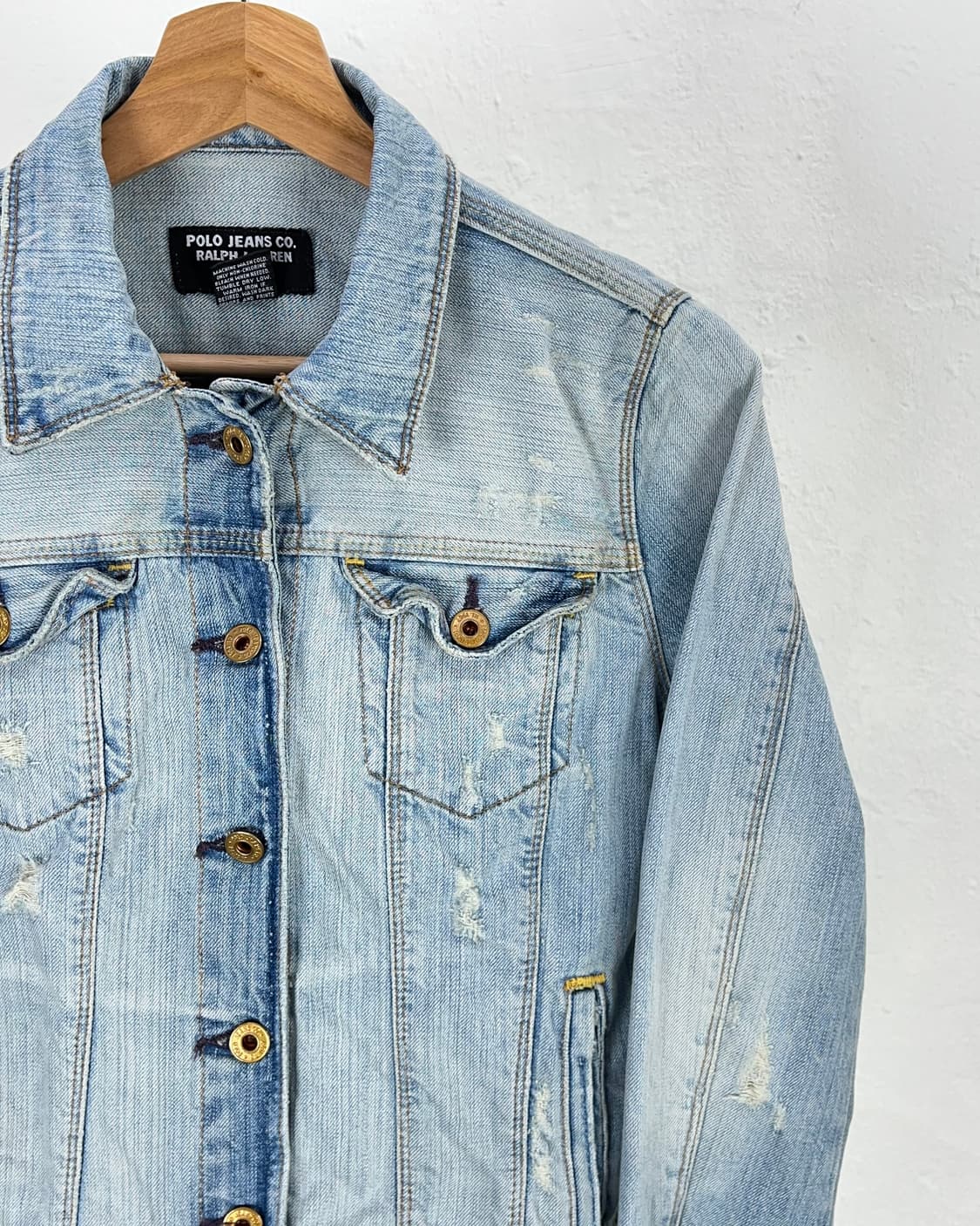 폴로 진스 먼스 연청 트러커 데님 자켓 상품이미지3