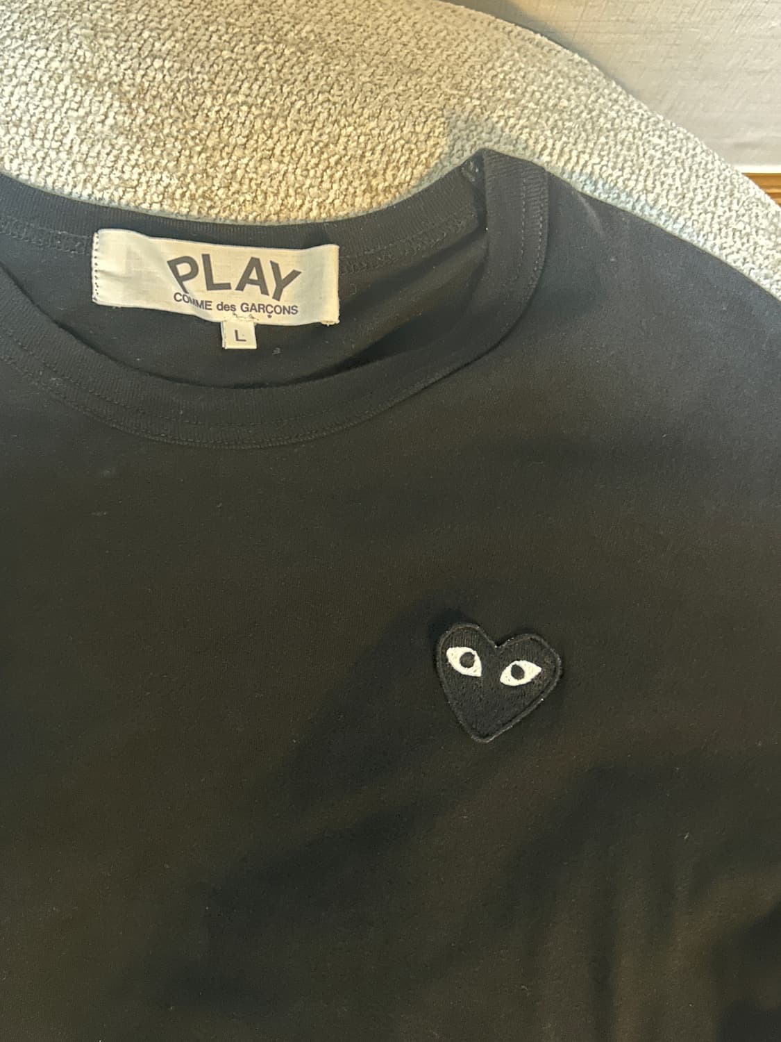 꼼데가르송 블랙 반팔티셔츠 상품이미지3