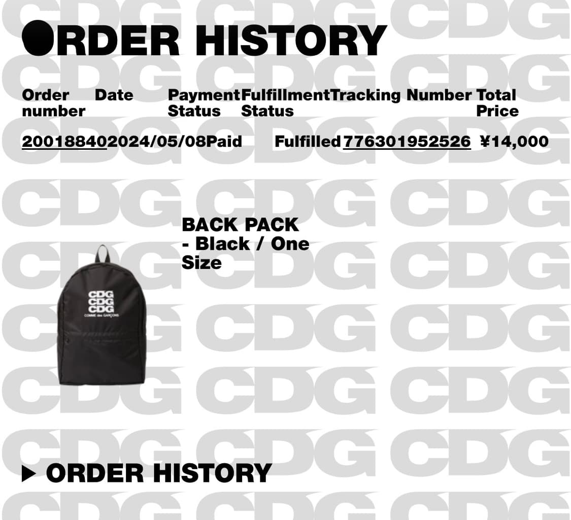 CDG 꼼데가르송 백팩 블랙 상품이미지2