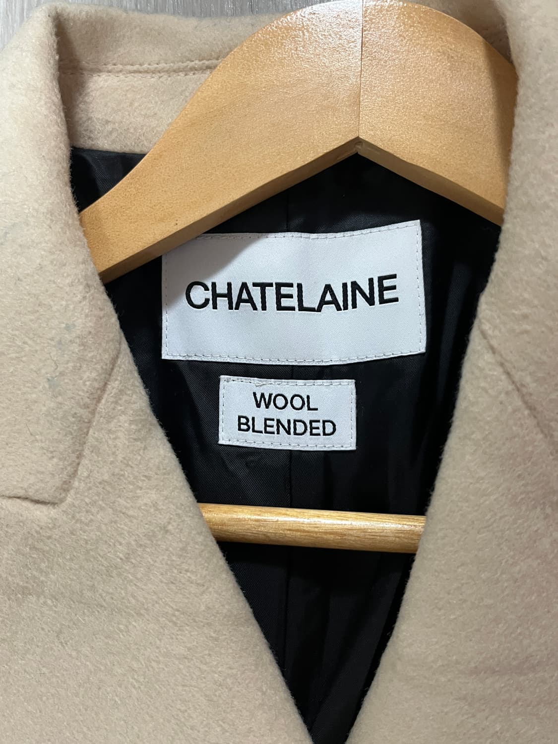 샤트렌 CHATELAINE 버터 롱 맥시 더블 브레스트 울 코트 S 상품이미지6