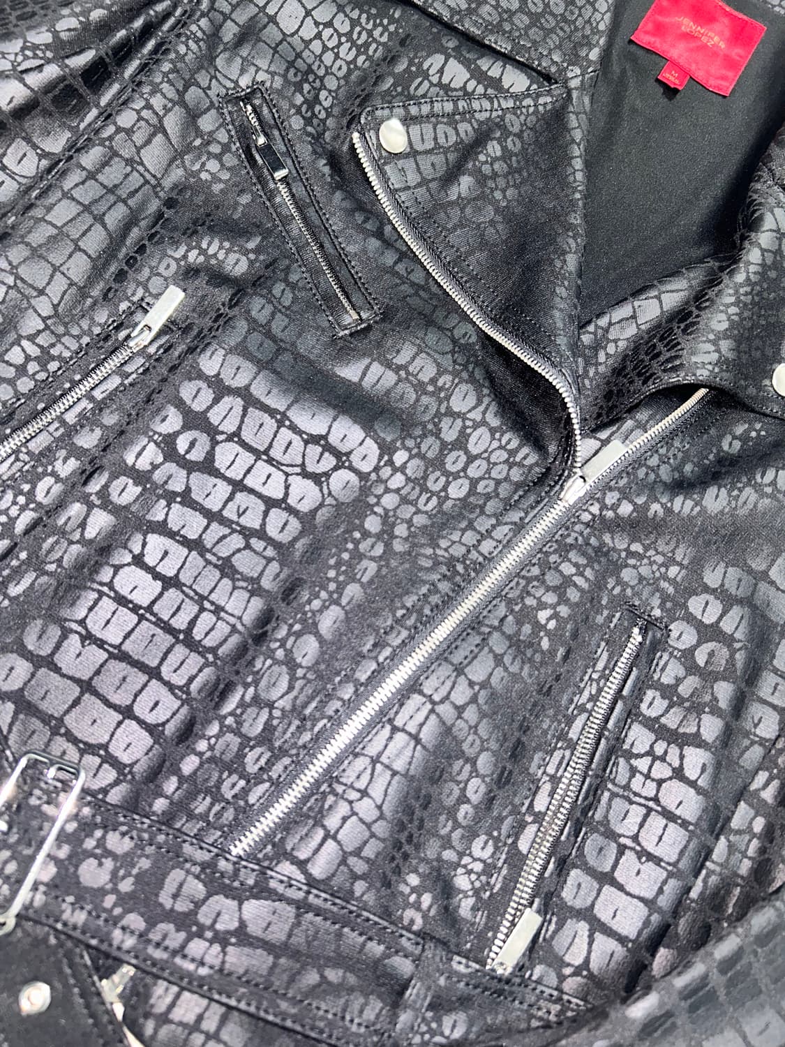 뱀피 라이더자켓 아우터 상품이미지6