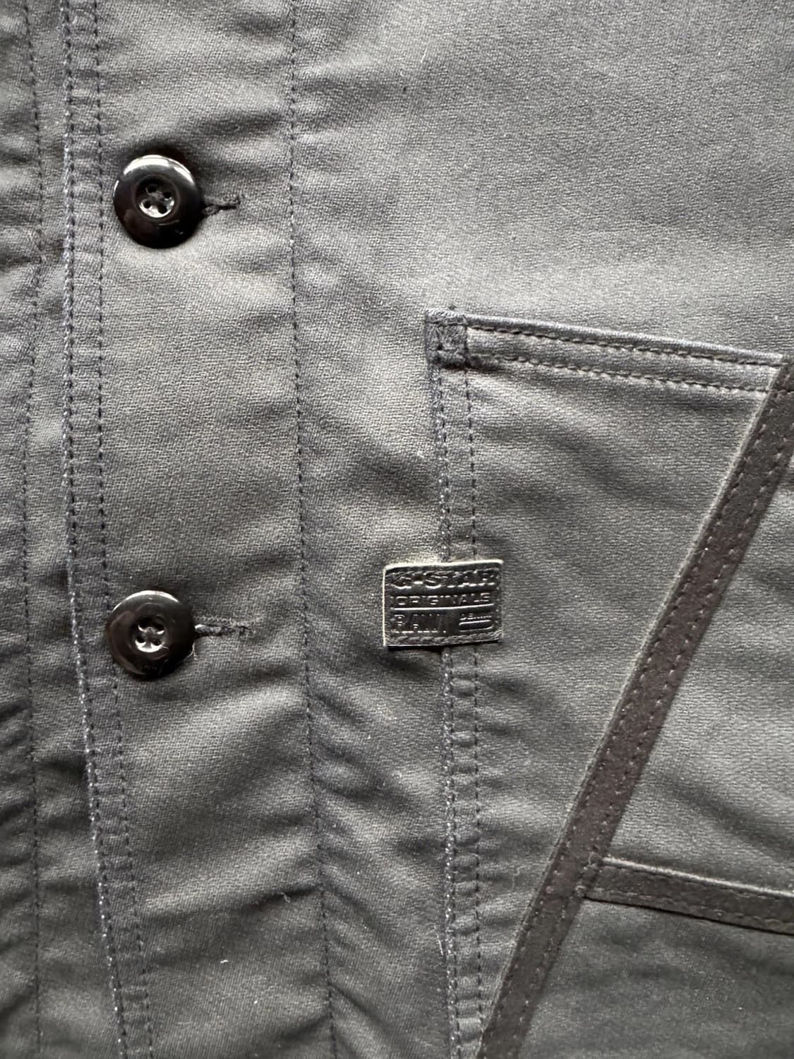 지스타 로우 A-크로치 바시티 크롭 블레이저 데님 자켓 상품이미지3