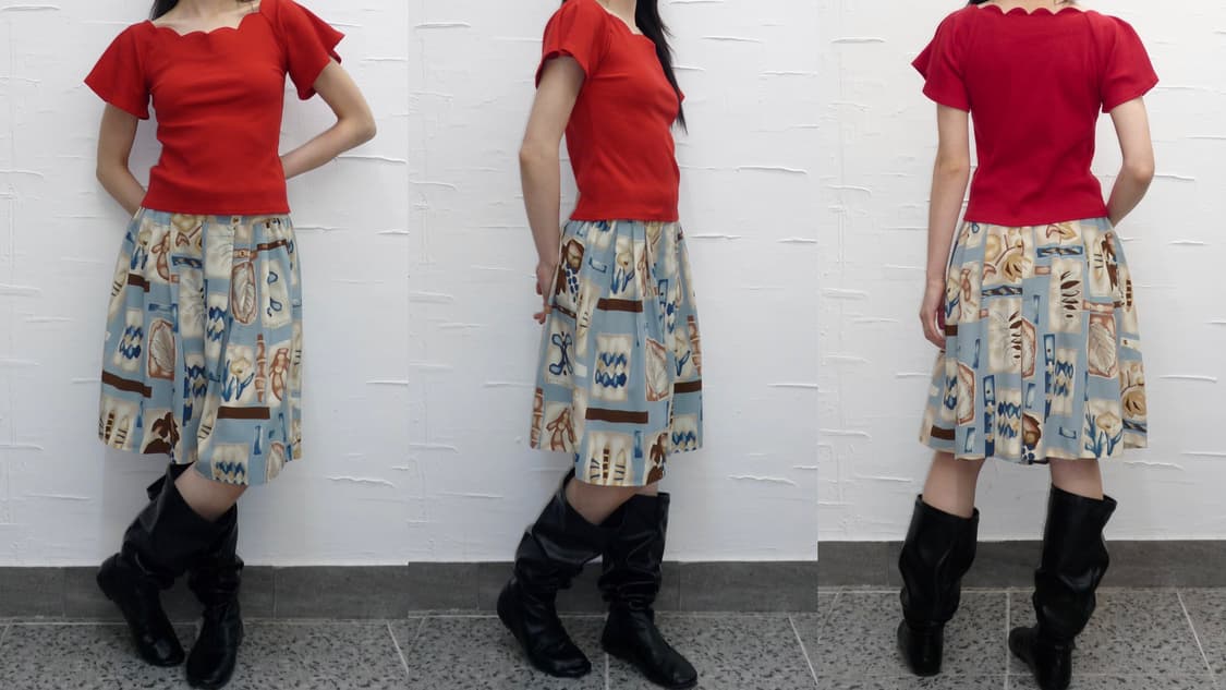 Pattern chiffon skirt pants 상품이미지2