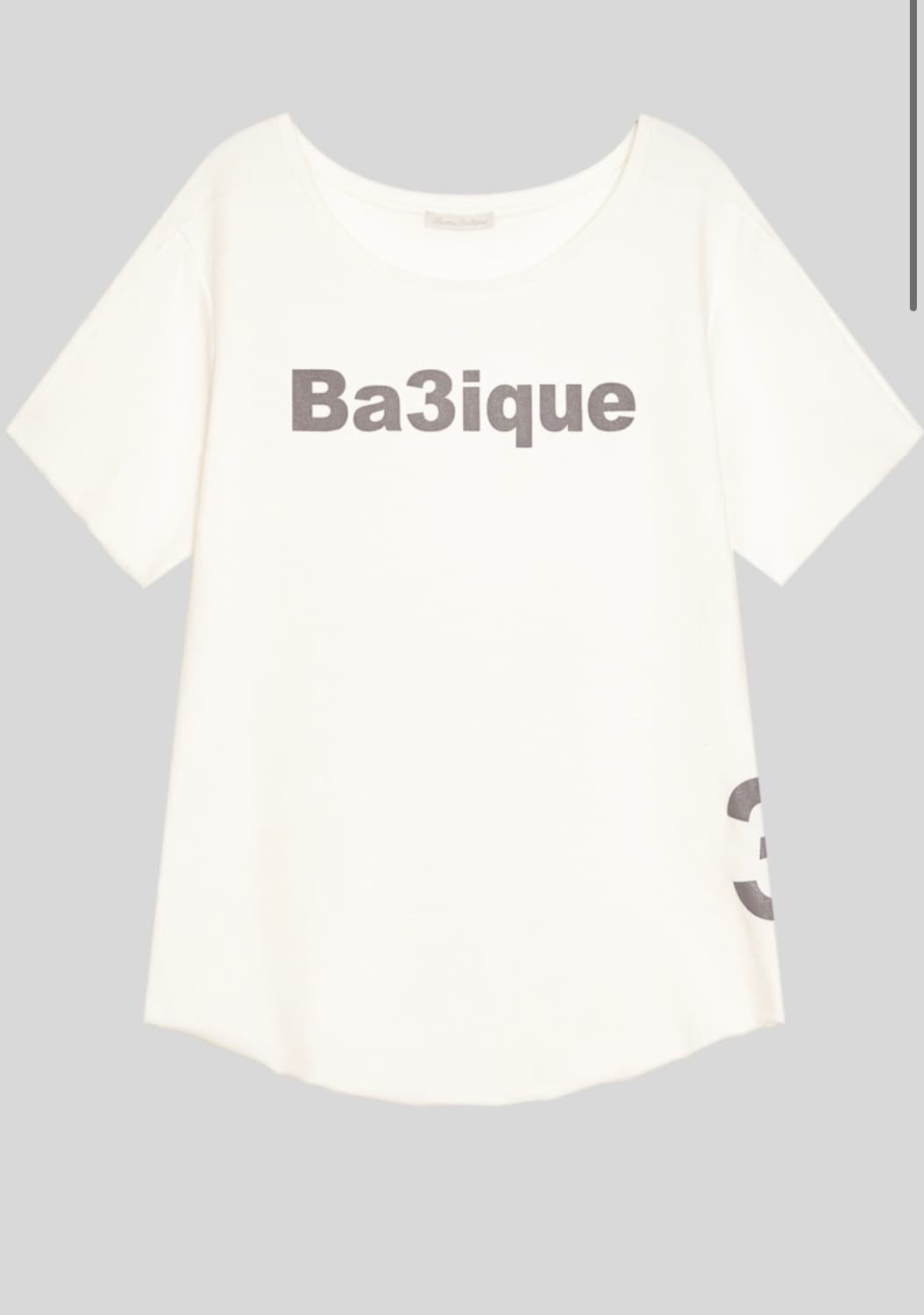 ★[fe.3] loose logo t-shirt (ivory)  상품이미지1