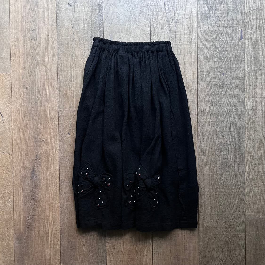 Fulling Wool Ribbon Cubic Skirt 상품이미지8