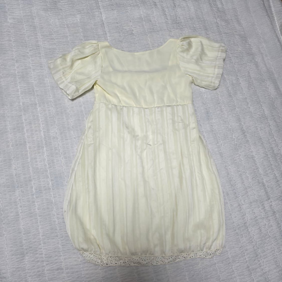 모리걸 히메라떼갸루 로맨틱 퍼프벌룬 셔링 원피스 상품이미지3