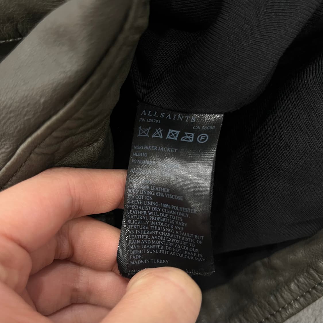 XS 올세인츠 양가죽 라이더 레더 자켓 상품이미지7