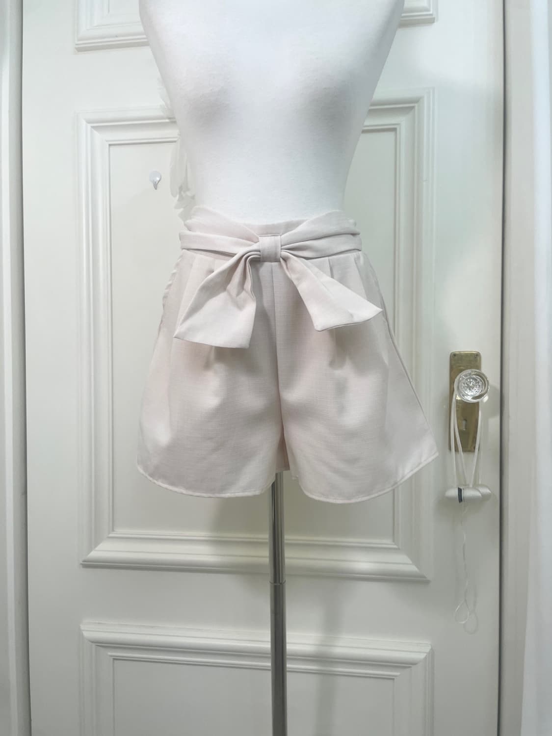pink ivory bow point pleats summer bandi 상품이미지5