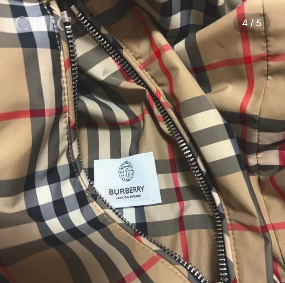 [버버리 리버서블 빈티지 체크 후드 바람막이 자켓] 상품이미지4