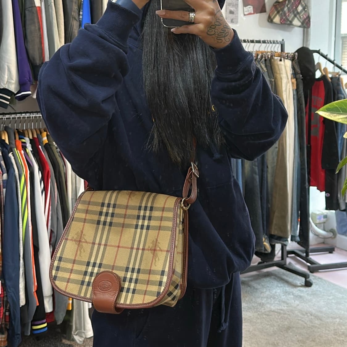 버버리 빈티지 노바 체크 크로스백F 상품이미지1