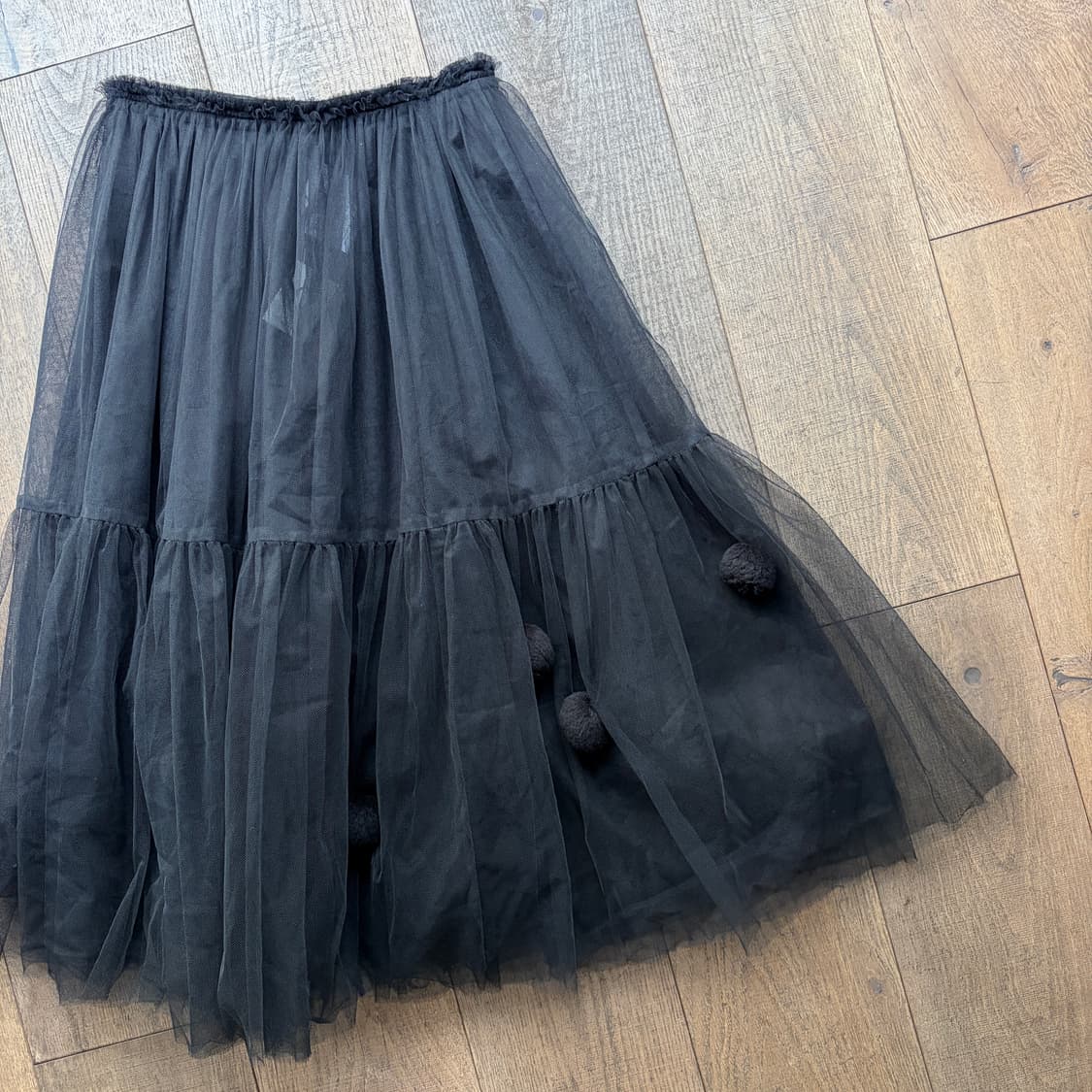 Pompom Shirring Tulle Skirt 상품이미지5