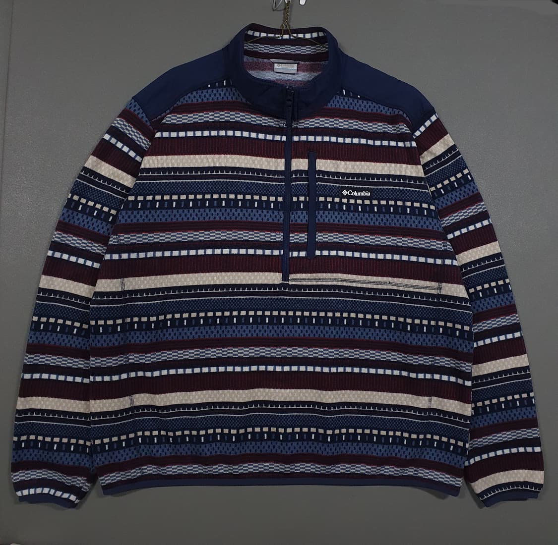 2XL) 컬럼비아 신형 스웨터 웨더2 프린트 하프집업 플리스 신칠라 상품이미지1