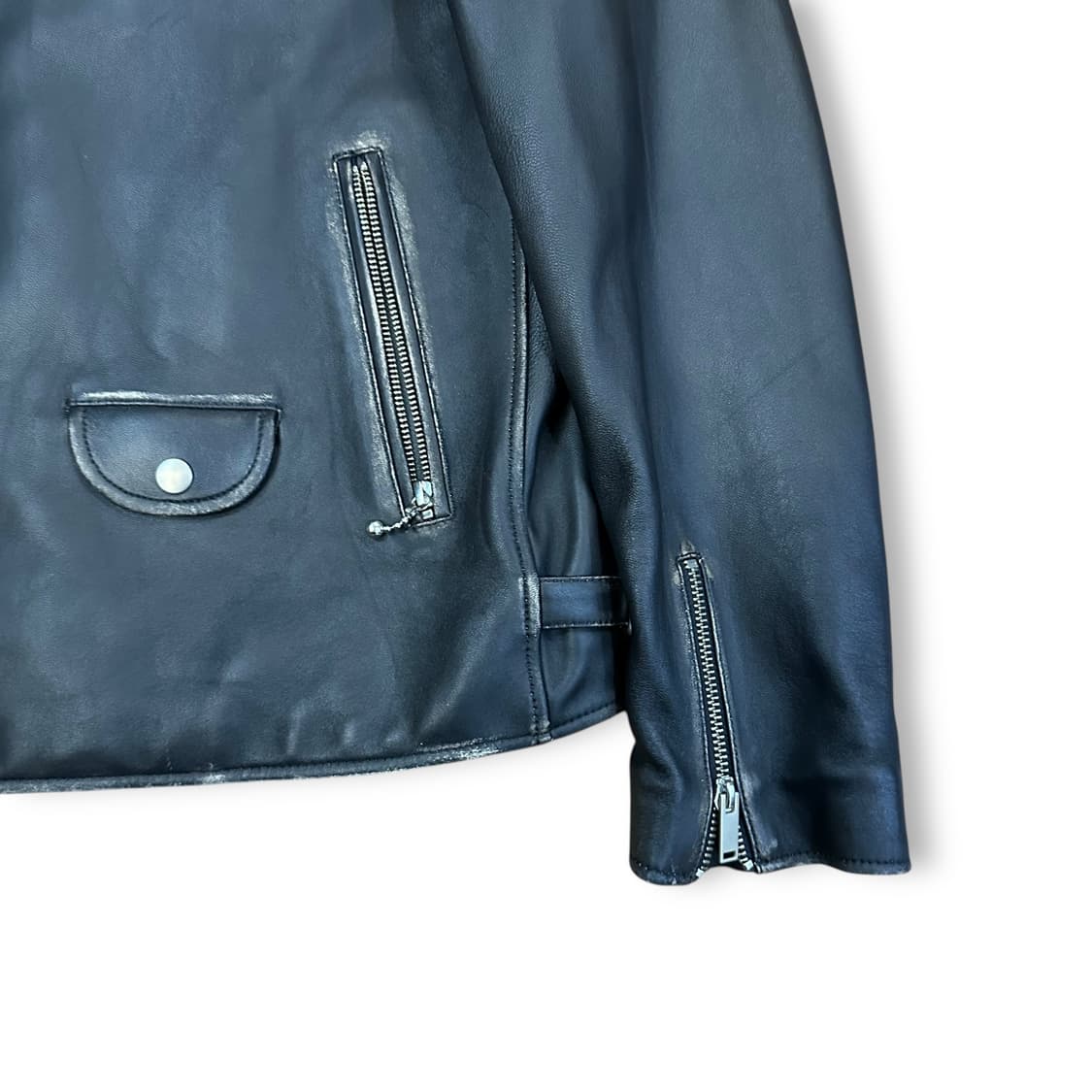 커스텀멜로우 쉽스킨 라이더 자켓 상품이미지3