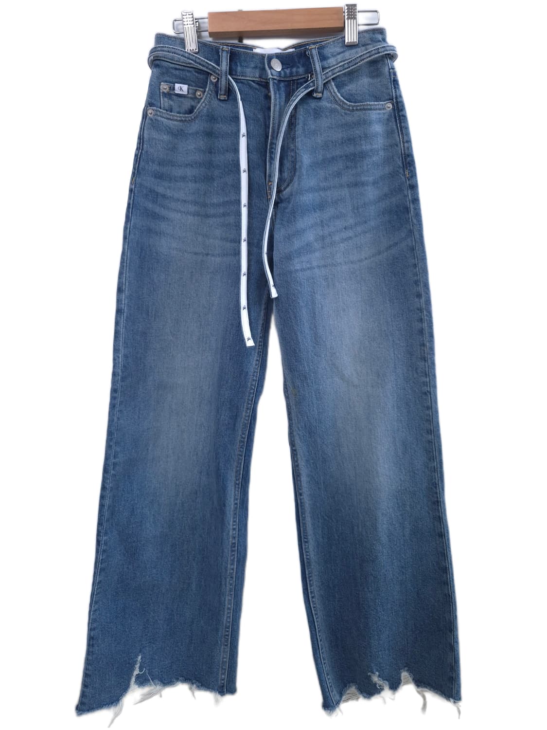 캘빈클라인 하이라이즈 와이드 이탈리안 데님 팬츠 상품이미지1