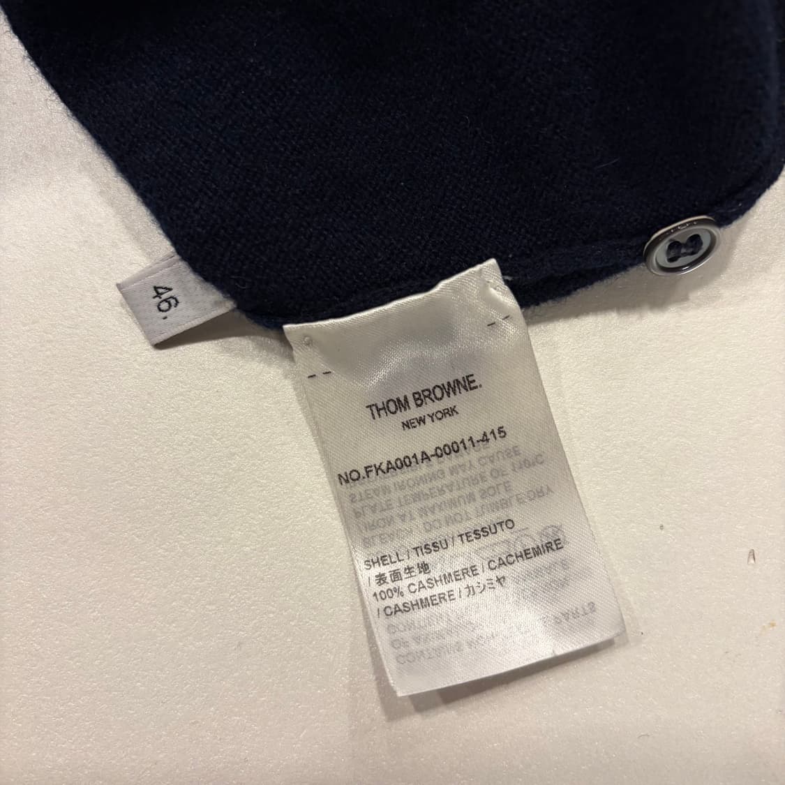 [46] 톰브라운 우먼 캐시미어 네이비 니트 4선 완장 B700 상품이미지8