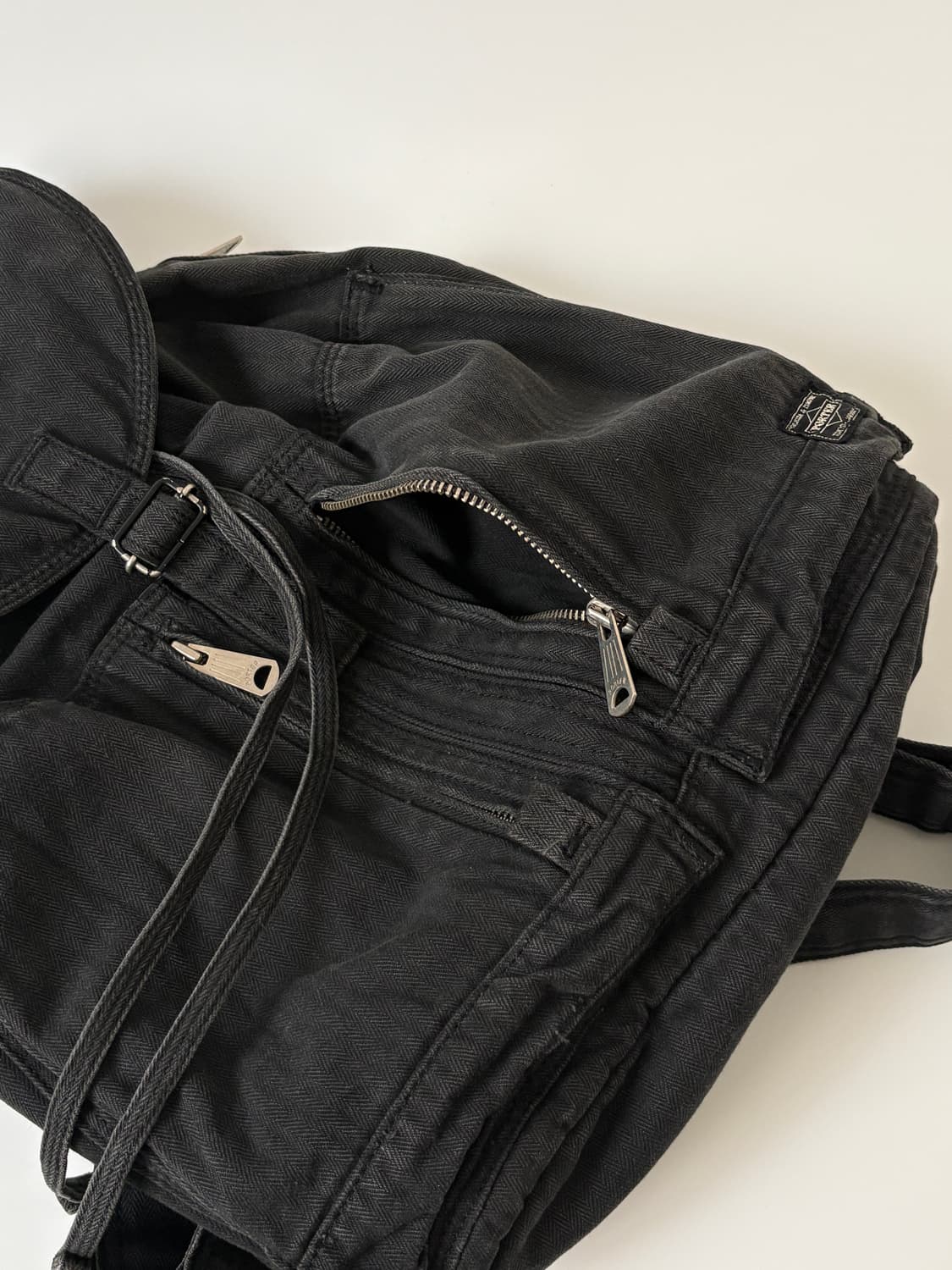 Twill Cotton Rucksack (Black) 상품이미지5