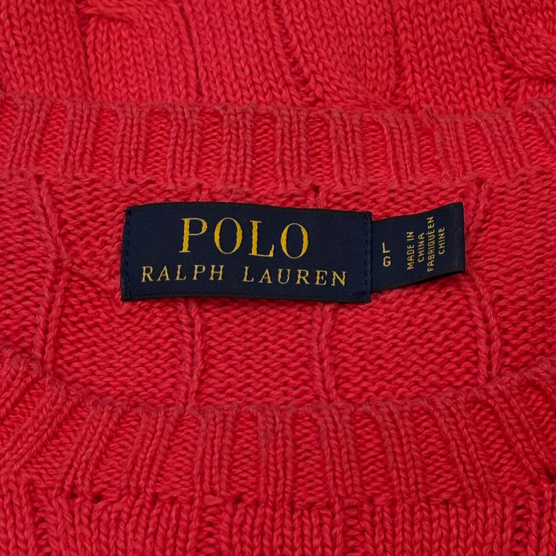L 폴로랄프로렌 핑크 케이블 니트 상품이미지4