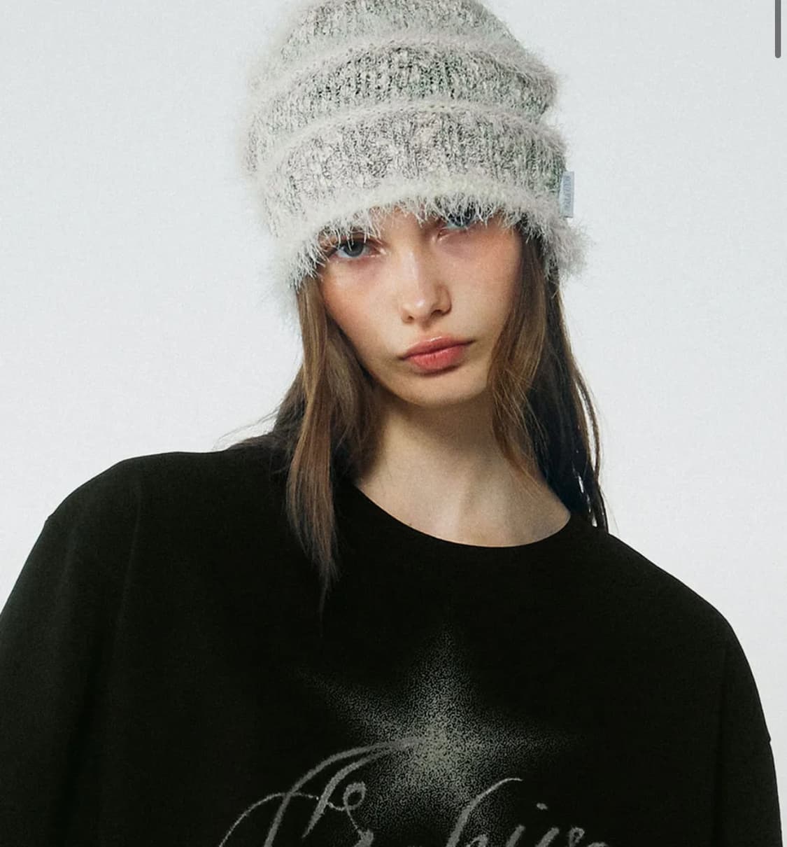 스컬프터 Mixed Yarn Beanie Cream 믹스 얀 비니 털모자 상품이미지1