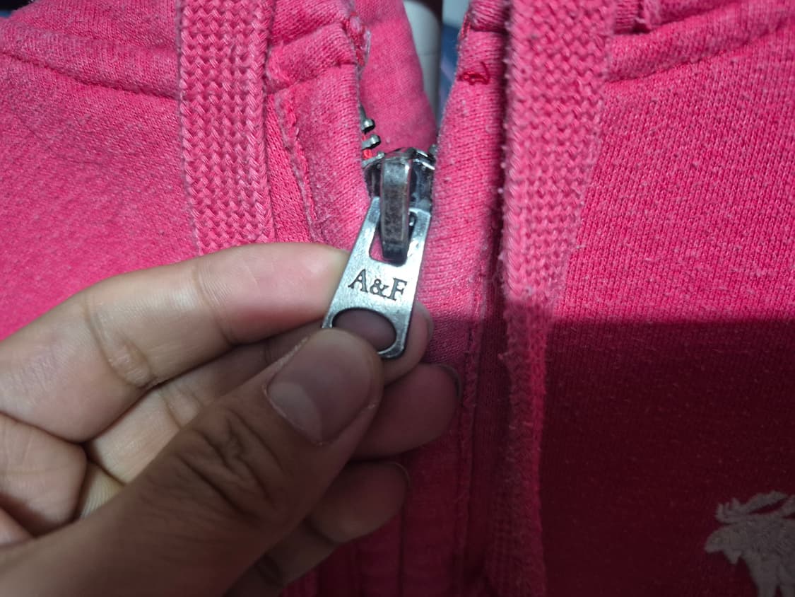 00's 아베크롬비앤피치 순록 핑크 후드집업 상품이미지2