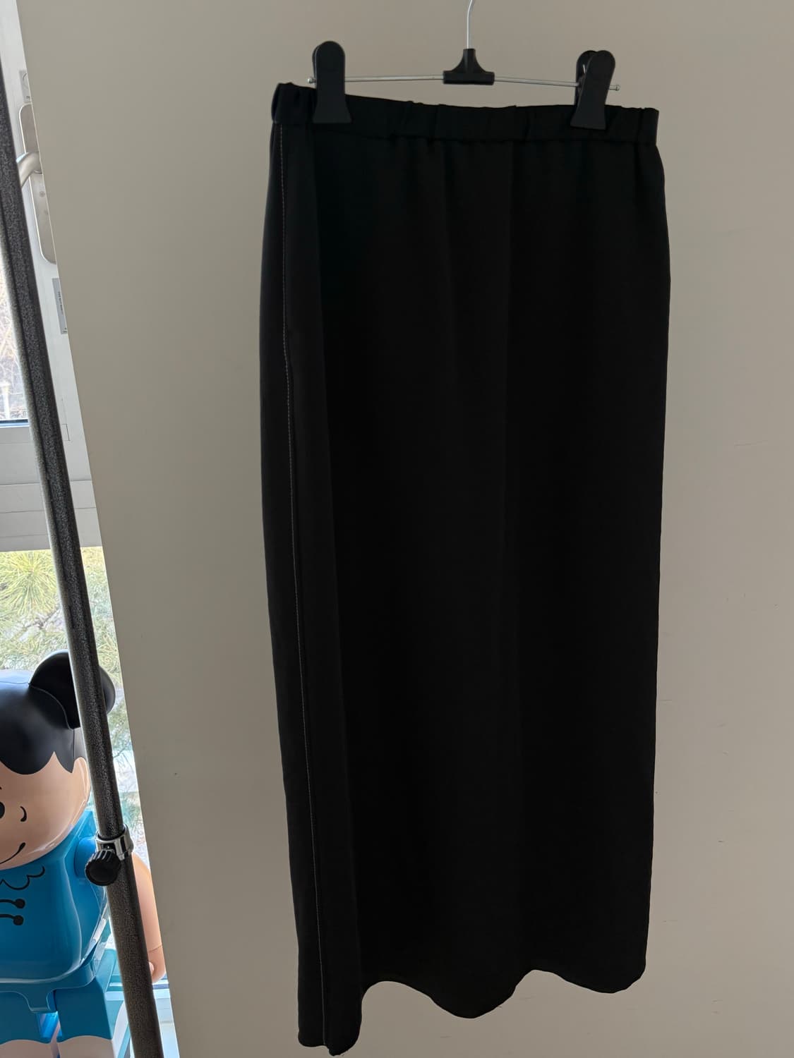 6 roku 블랙 스티치 롱 스커트 상품이미지1