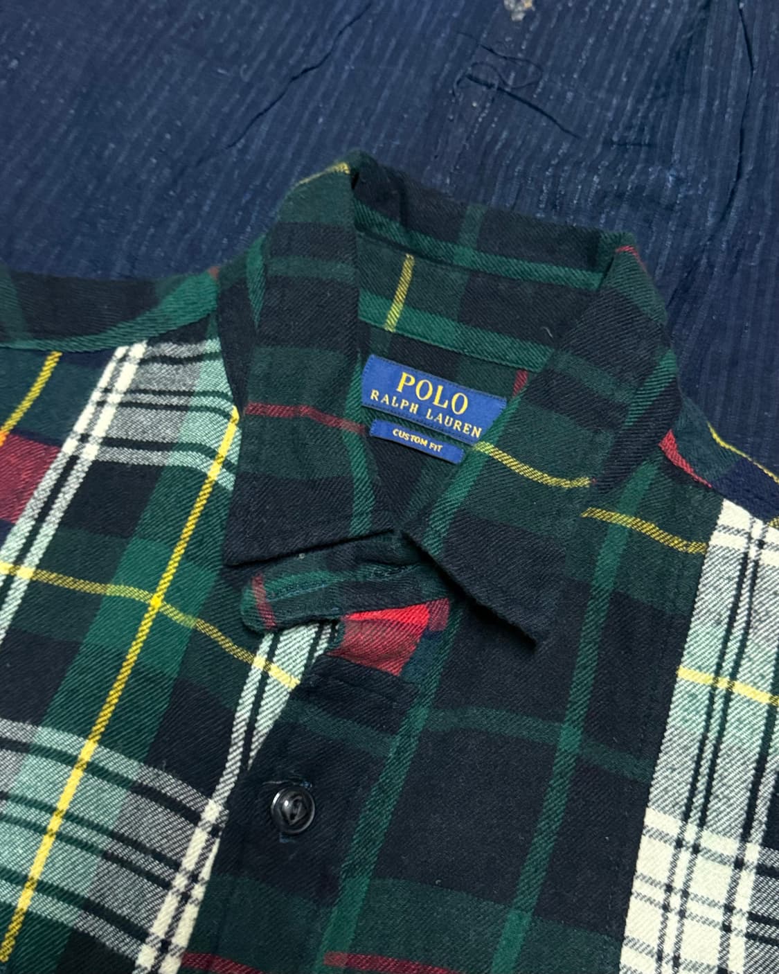 폴로 랄프로렌 커스텀 핏 패치워크 플란넬 셔츠 L 상품이미지2