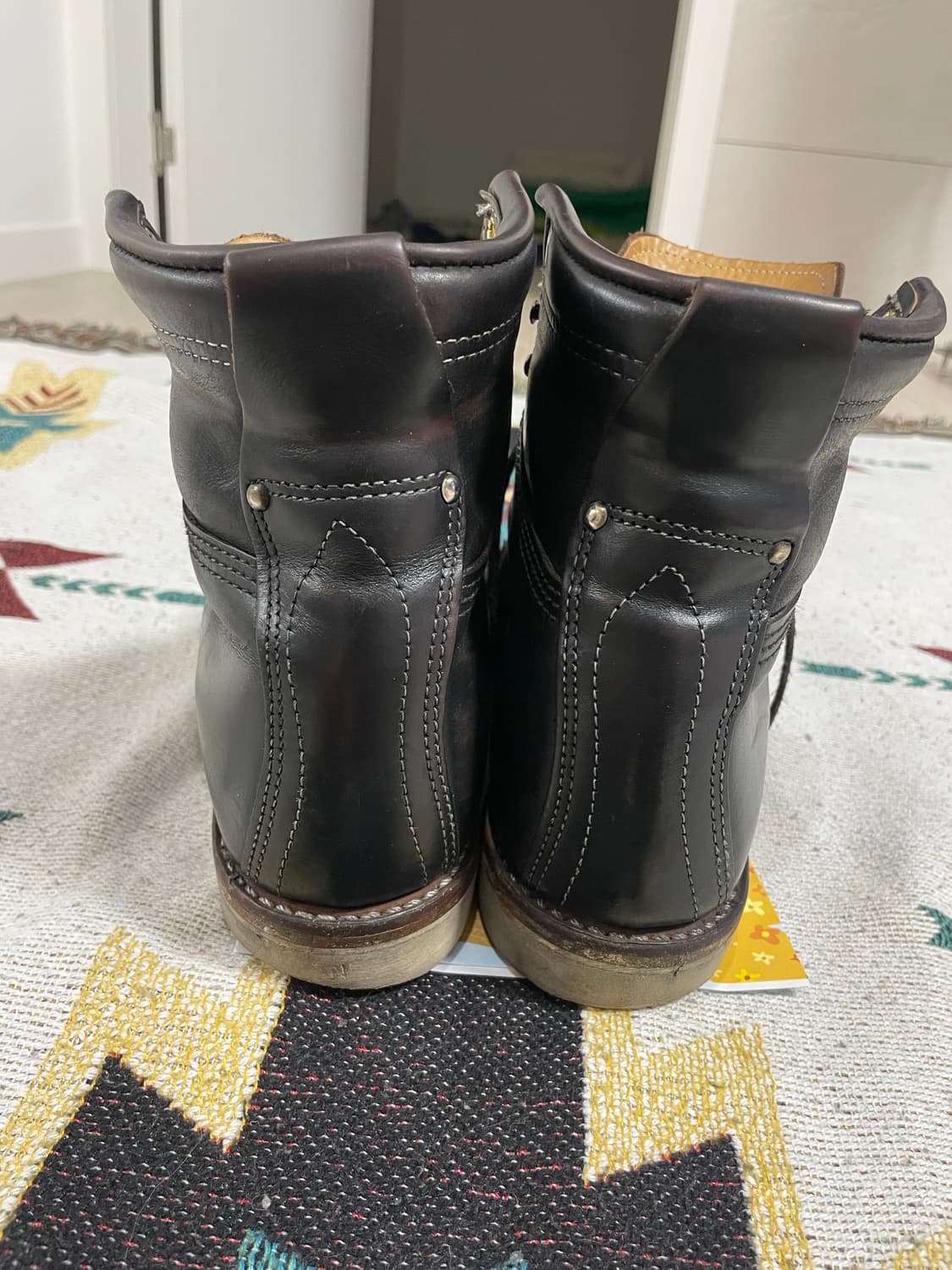 RRL 블랙 레더 워크 부츠(9) 상품이미지6