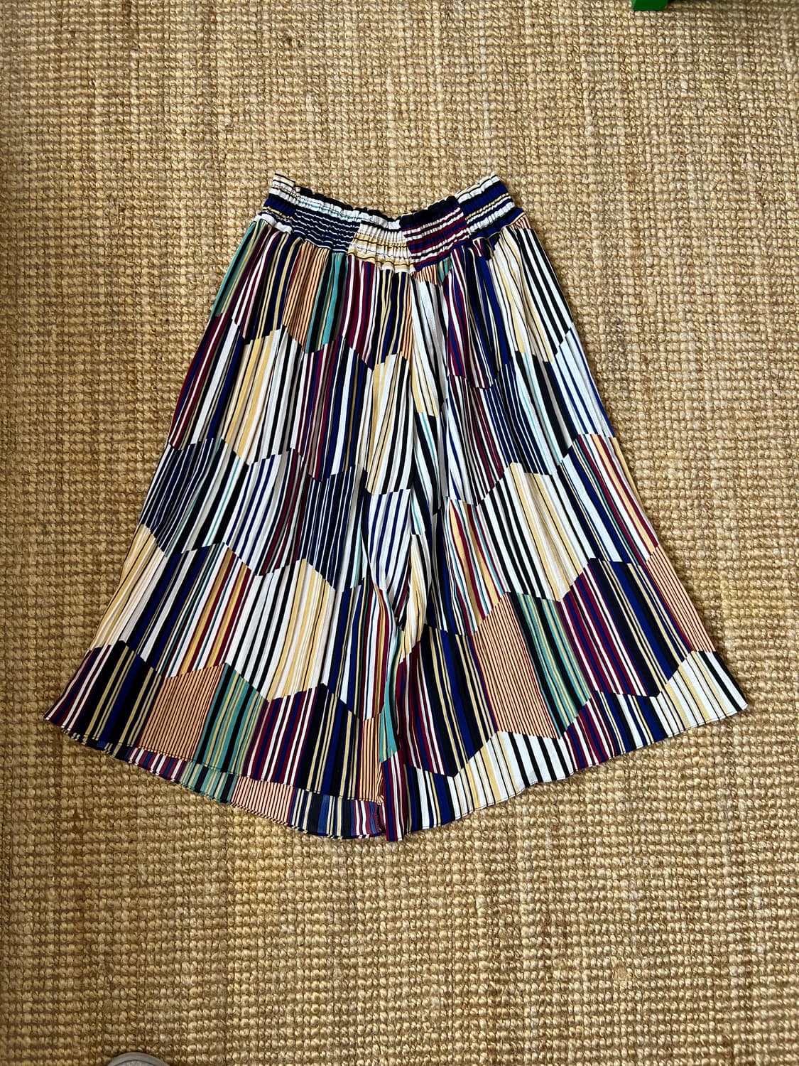 쇼핑몰 여성 에스닉 스트라이프 플리츠팬츠 플리츠바지 상품이미지2