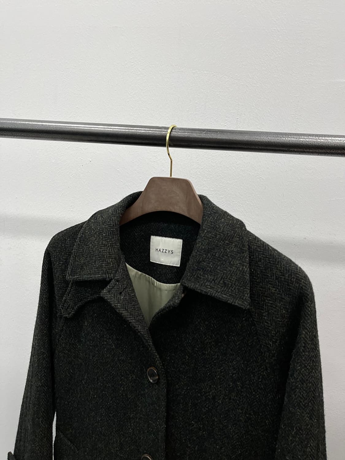 여) 헤지스 해리스 트위드 롱코트  상품이미지4