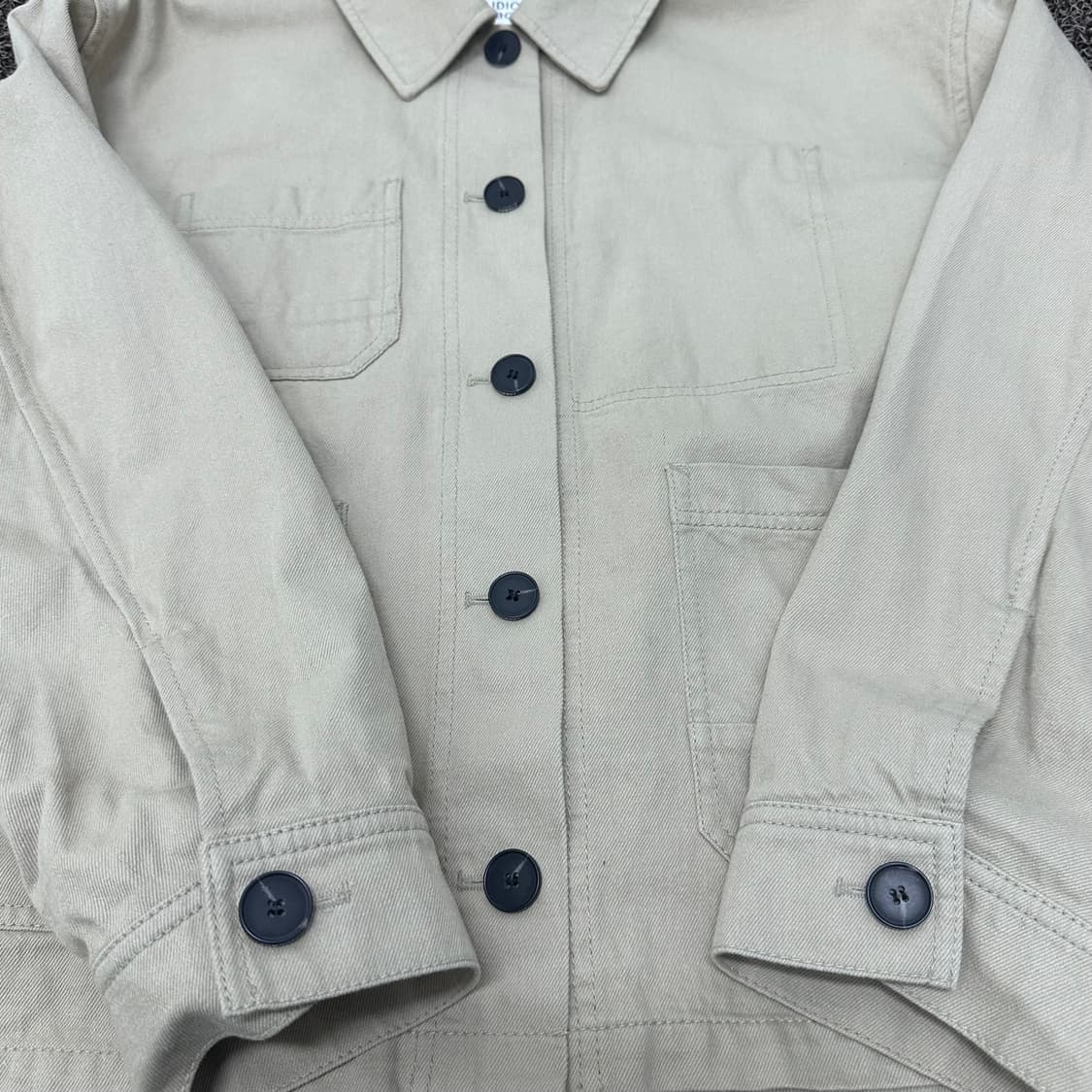 스튜디오 톰보이 여성 베이지 코튼 숏 자켓 F 상품이미지4