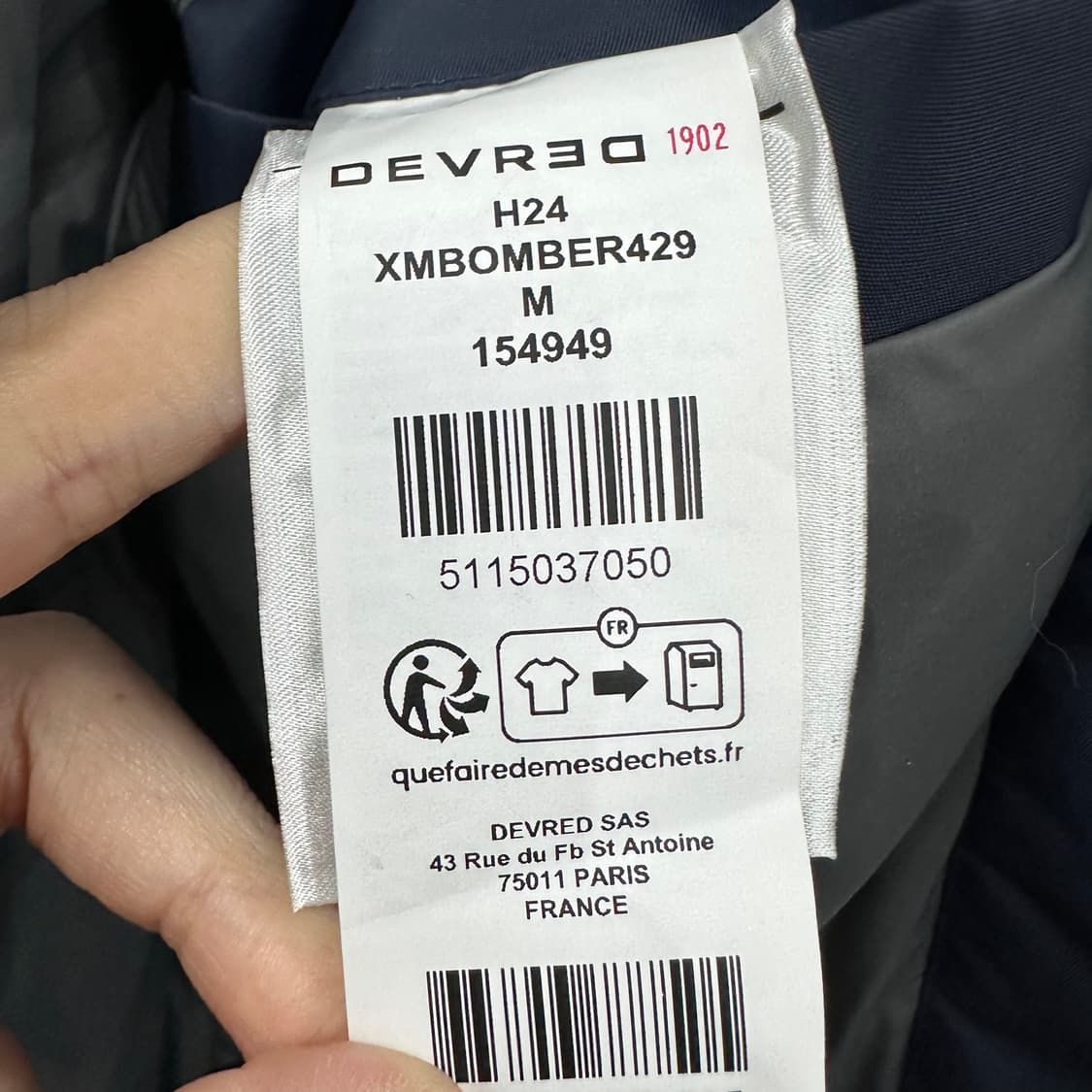 95 DEVRED 1902 남자 항공점퍼 상품이미지5