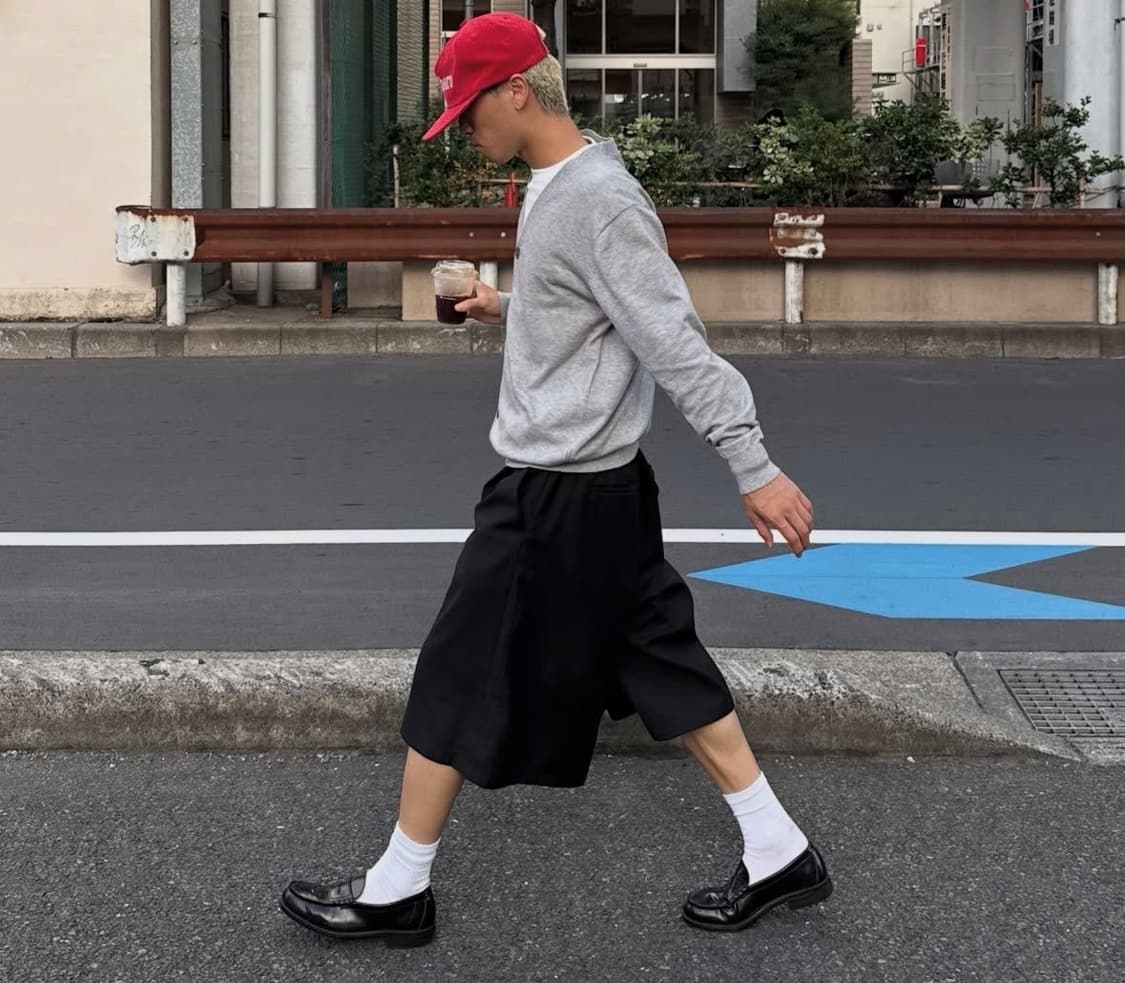 일본 핀터맛 버뮤다 팬츠 블랙 상품이미지5