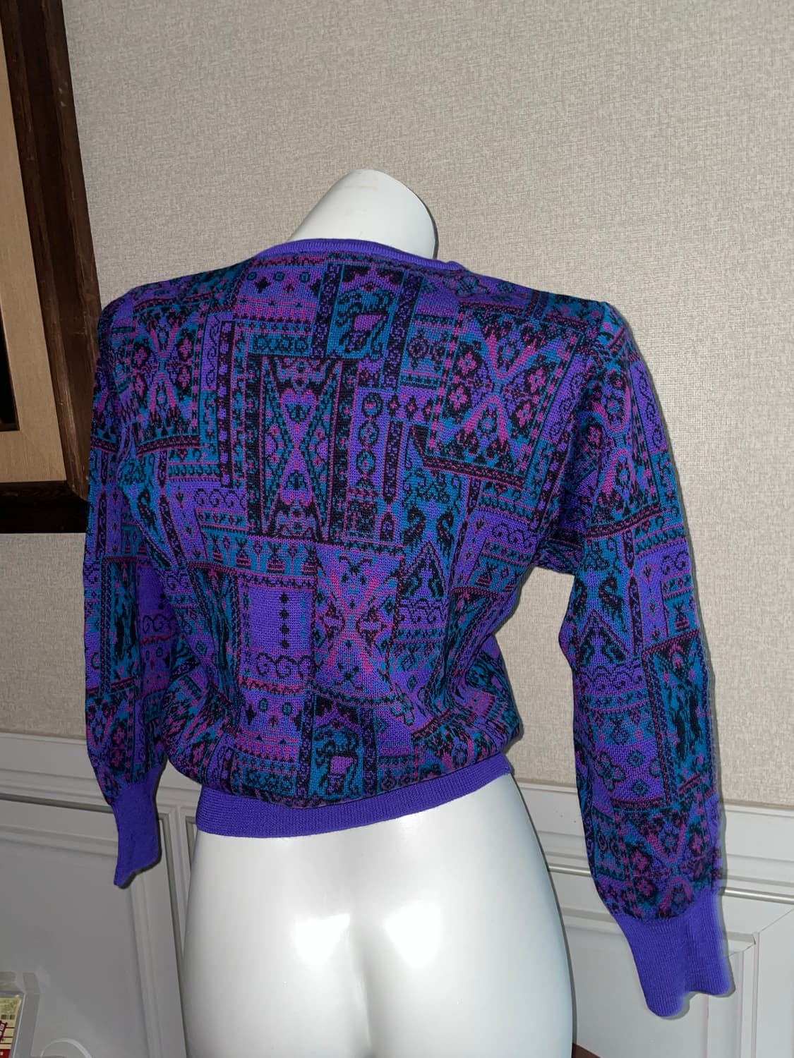 빈티지 패턴 니트 xs-s 상품이미지4