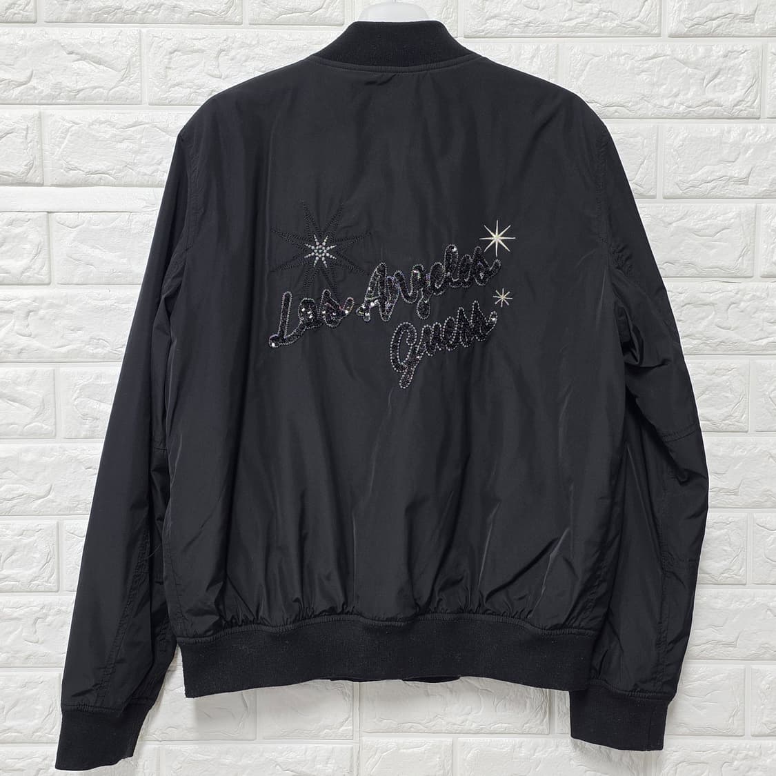 택포// 게스 블랙 봄버 자켓 M  상품이미지4