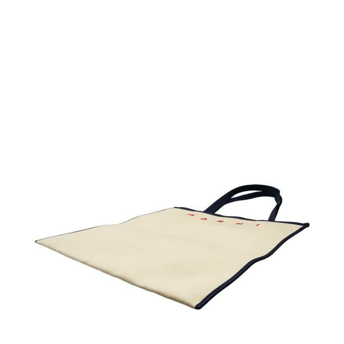 (중고) 마르니 베이지 네이비 크루즈 플랫 쇼핑 숄더백 상품이미지3