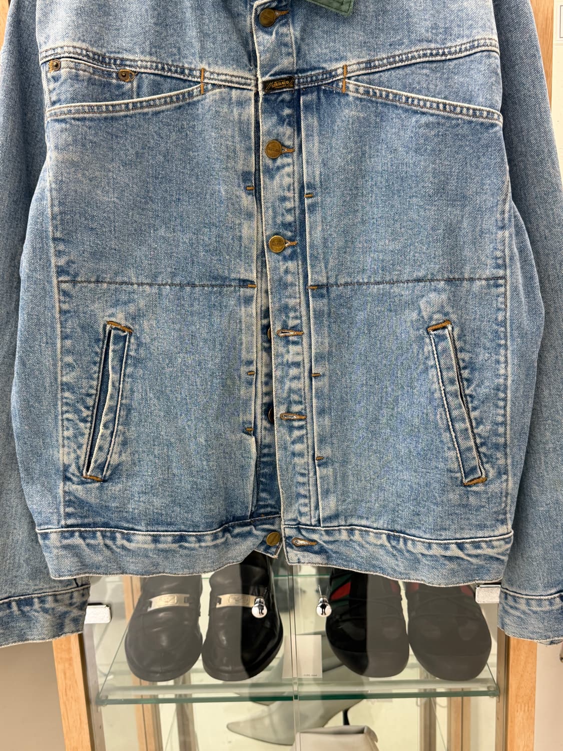 90s nylon collar trucker jacket  상품이미지5