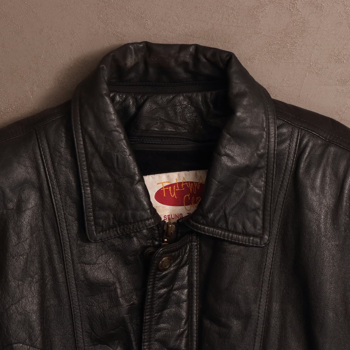 90's 빈티지 소가죽 레더 봄버 자켓 A1528 상품이미지2