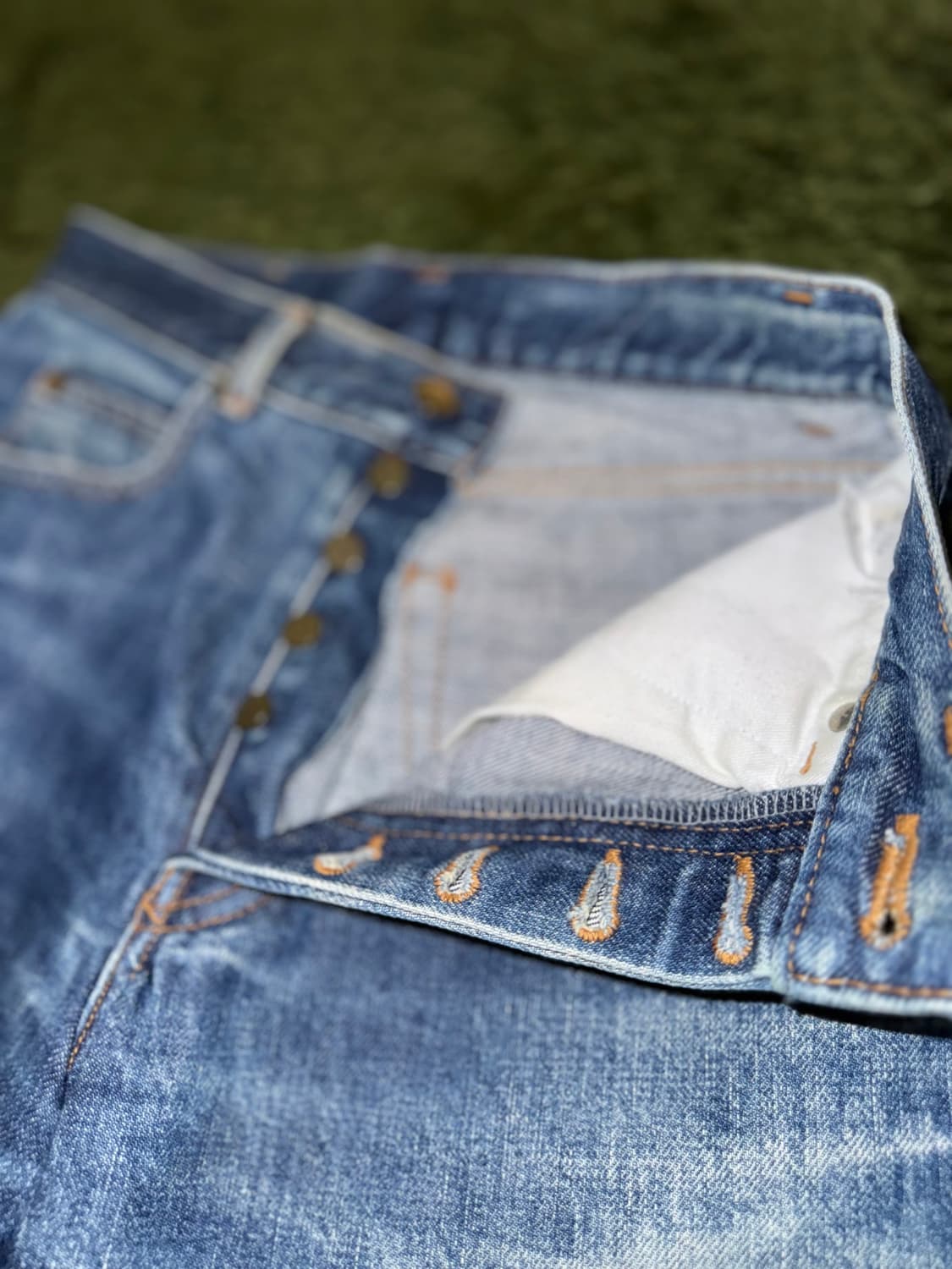 90s Kenzo Jeans 겐조 버튼 플라이 빈티지 워싱 데님 팬츠 상품이미지3