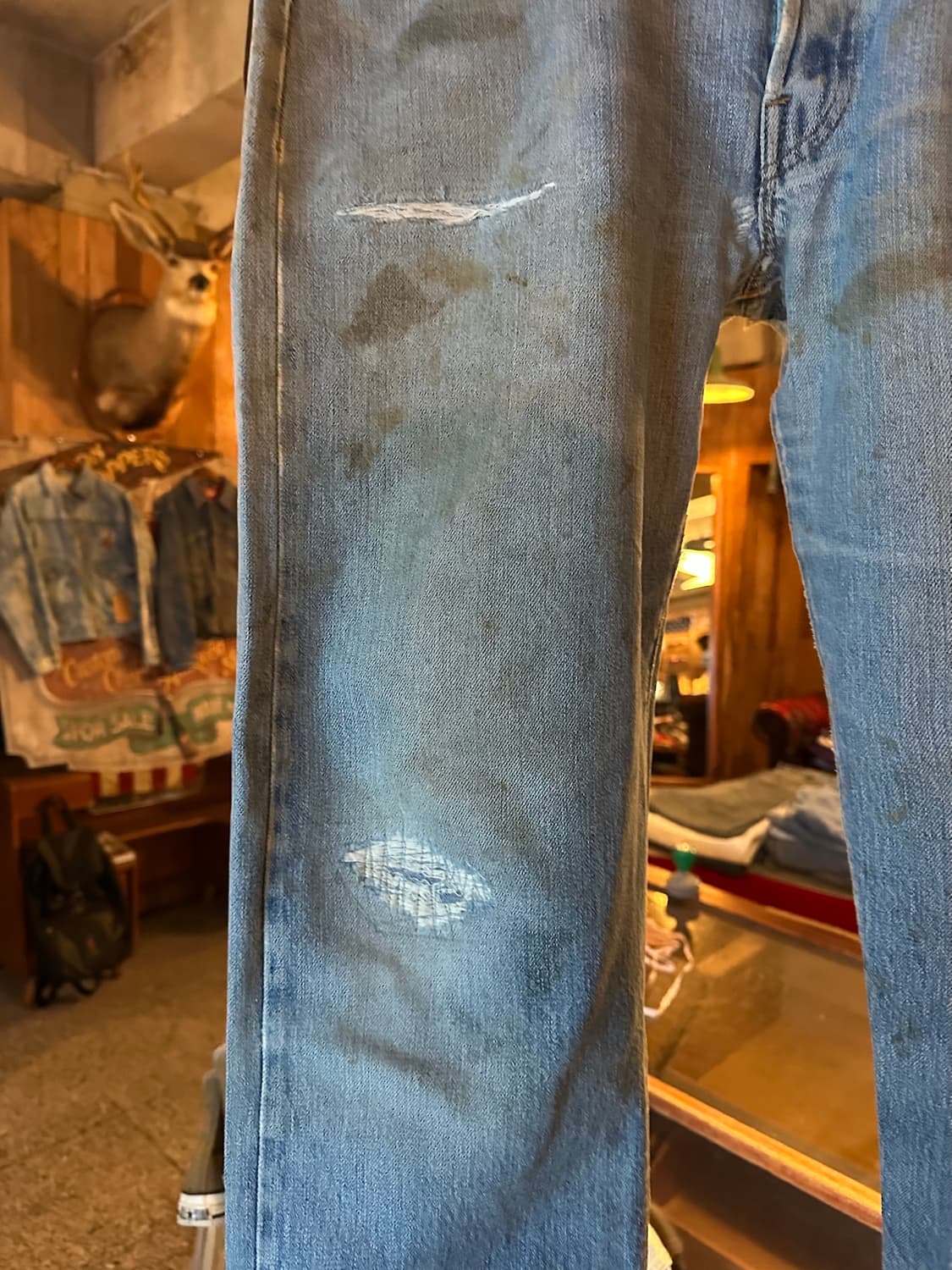 70s USA 빈티지 리바이스 501 66전기 셀비지 데님 팬츠 상품이미지5