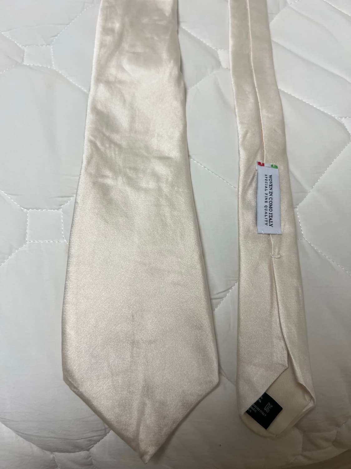 메멘토모리/실크 아이보리 넥타이/OS 상품이미지2