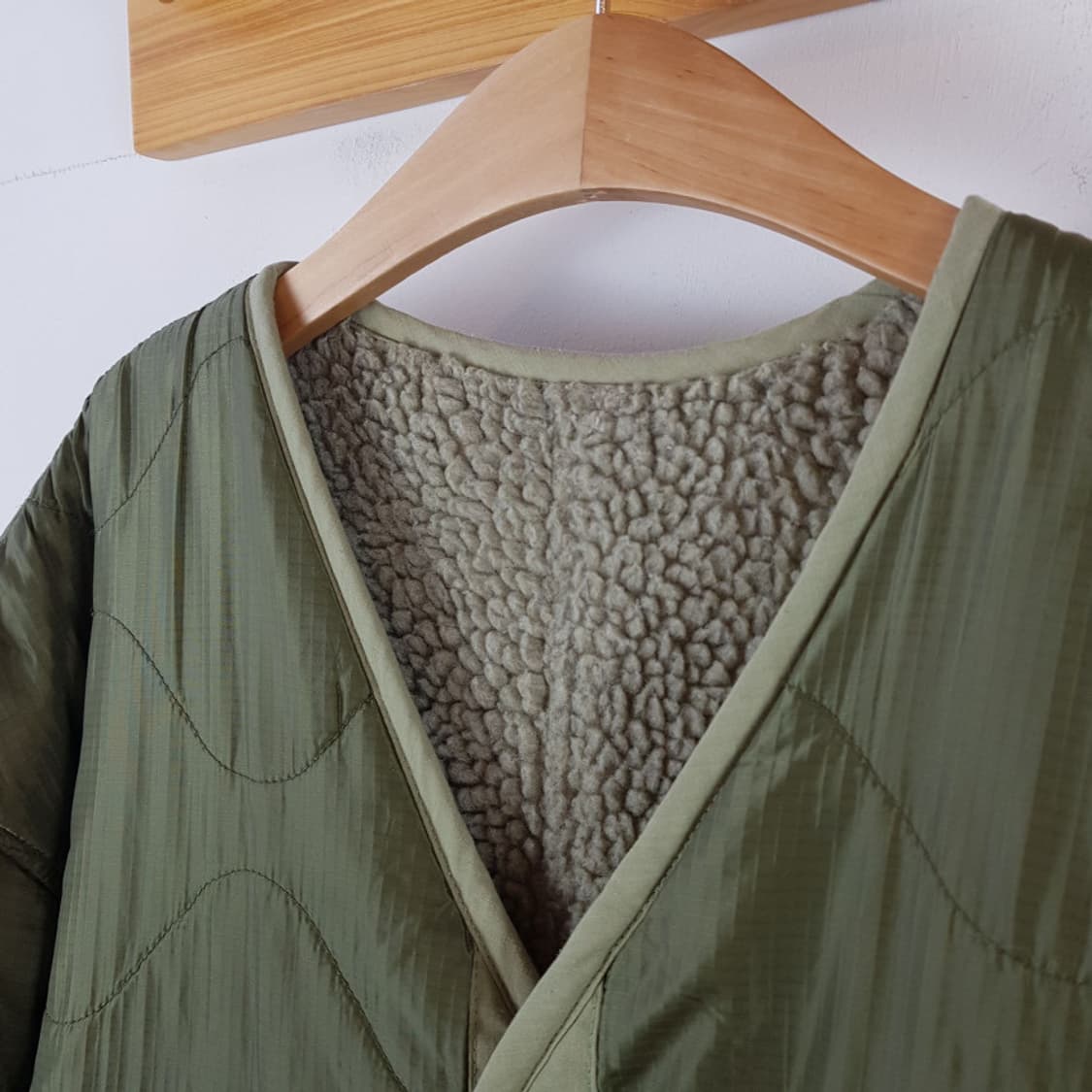 알파 x 빔즈 별주 리버시블 보아 퀄팅 코트 상품이미지6