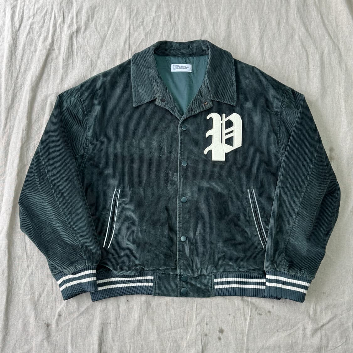 파르티멘토 코듀로이 그린 크롭 봄버 자켓 M 상품이미지1