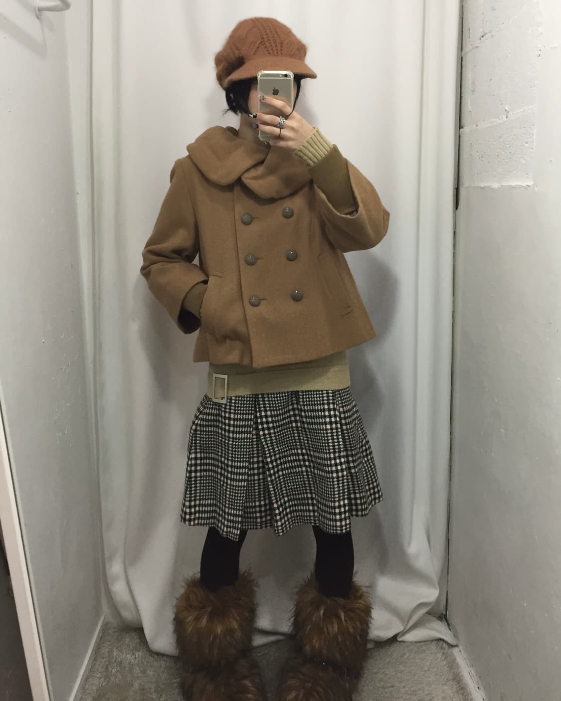 브라운 체크 코디 🍪 상품이미지1