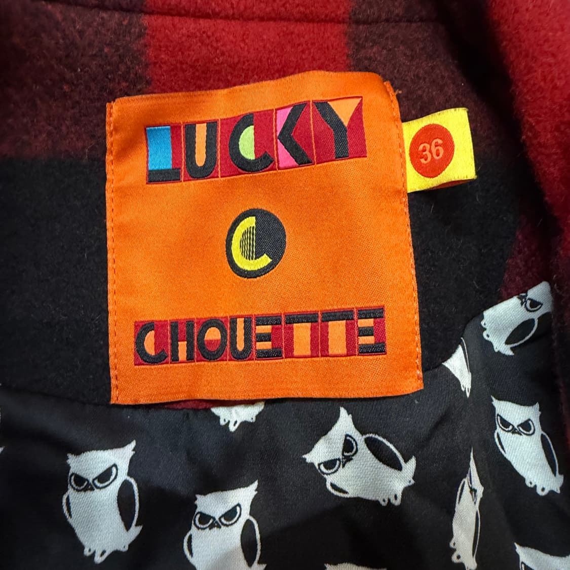 럭키 슈에트 체크 타탄 롱 코트 상품이미지3