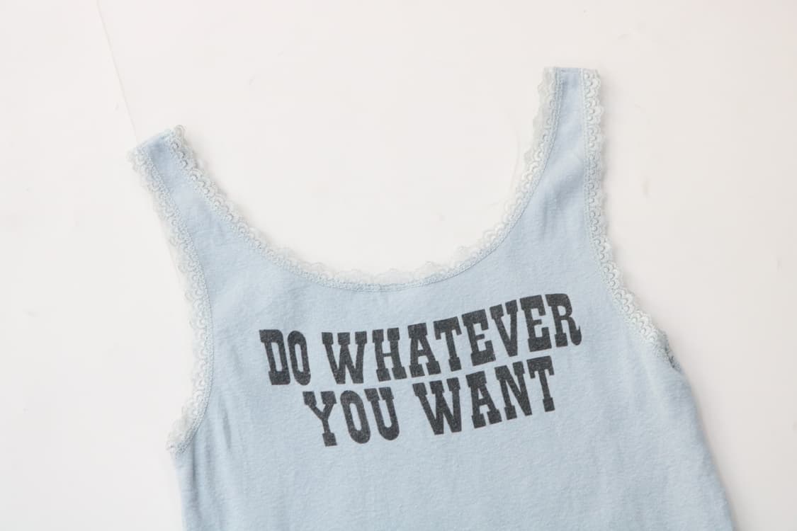 MOUSSY 마우시 빈티지 로즈 그래픽 레이스 트림 슬리브리스 (F) 상품이미지7