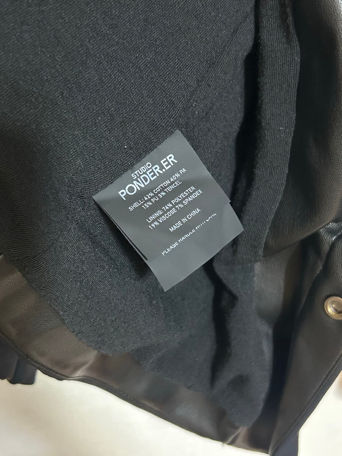 ponder.er 블랙 볼트 자켓 s 상품이미지8