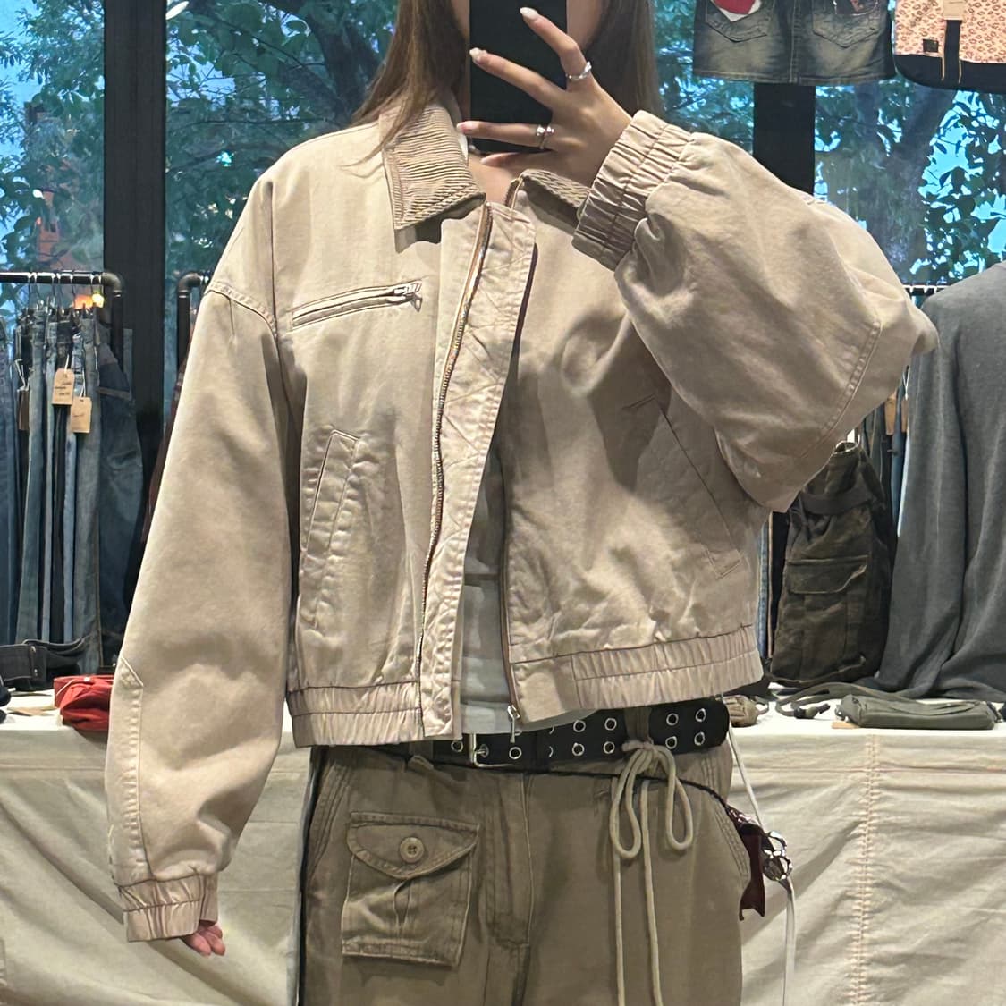 XL) GAP 갭 오버핏 크롭 디트로이트 워크 자켓 상품이미지8