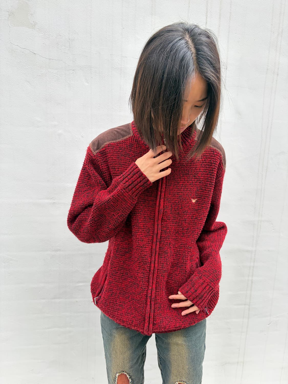 Emporio Armani 니트 집업 점퍼 L 상품이미지4