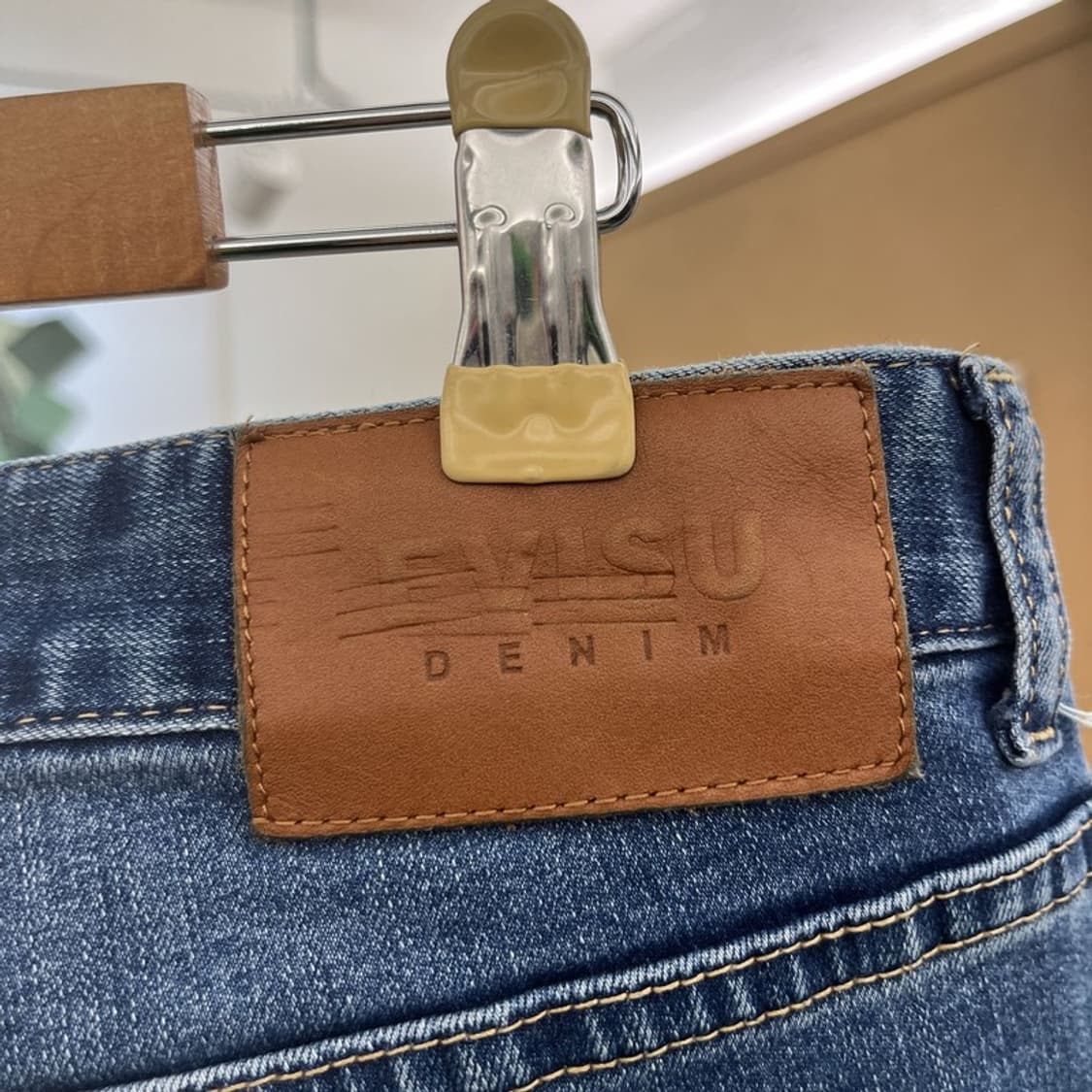 에비수 빈티지 모던 캐주얼 슬림핏 데님팬츠 32인치 C10407 상품이미지5